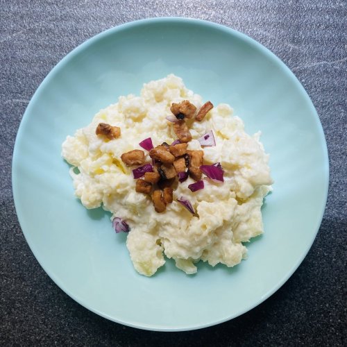 Karfiolové halušky s bryndzou a slaninkou